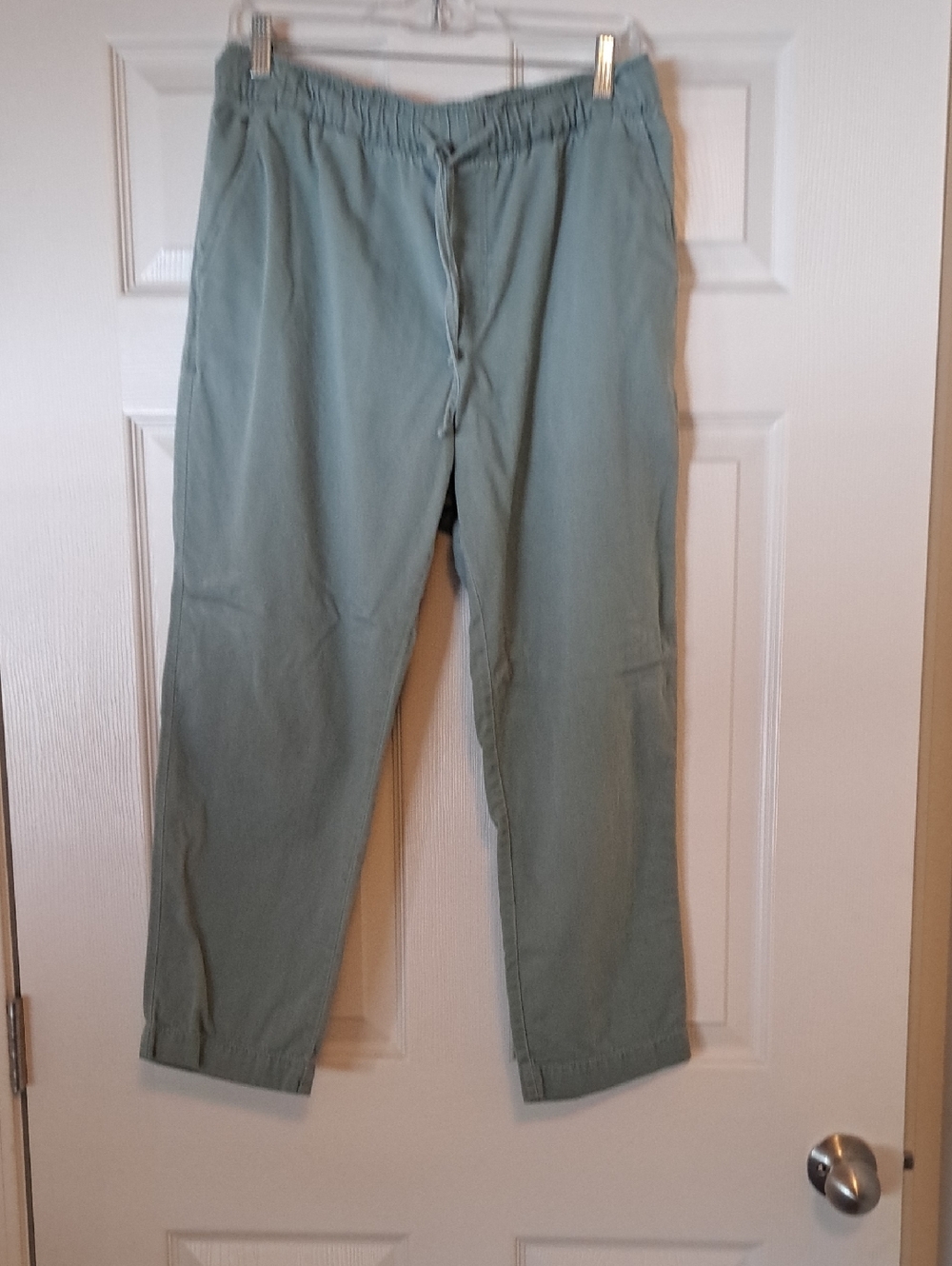 GAP Factory Women's Cropped Drawstring Pants in Sage Green